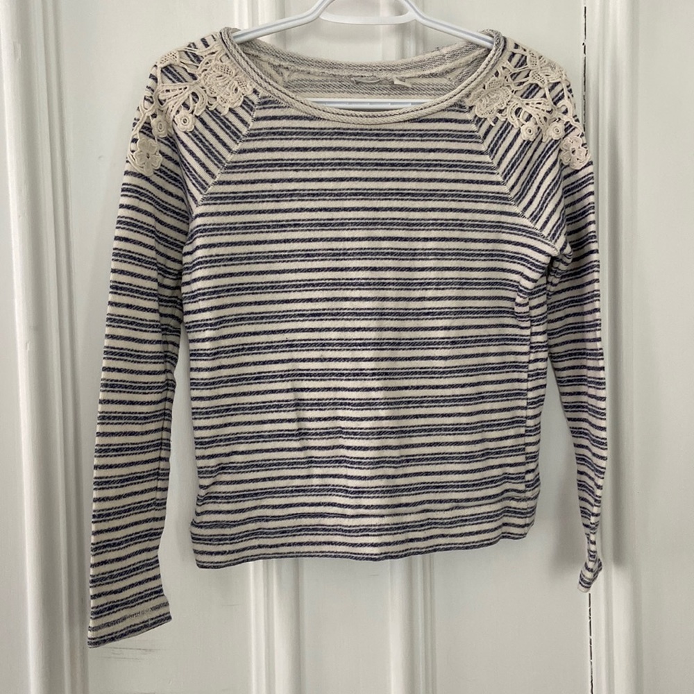 Long sleeved striped shirt